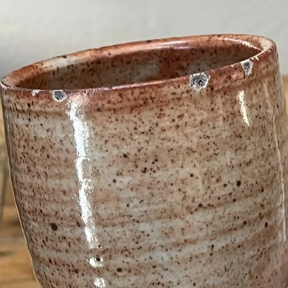 Art Studio Pottery Stoneware Flower Vase 5.5